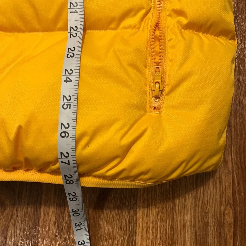 Nike Puffer Vest‎ Men Medium Yellow Primaloft Full Zip Sleeveless Jacket